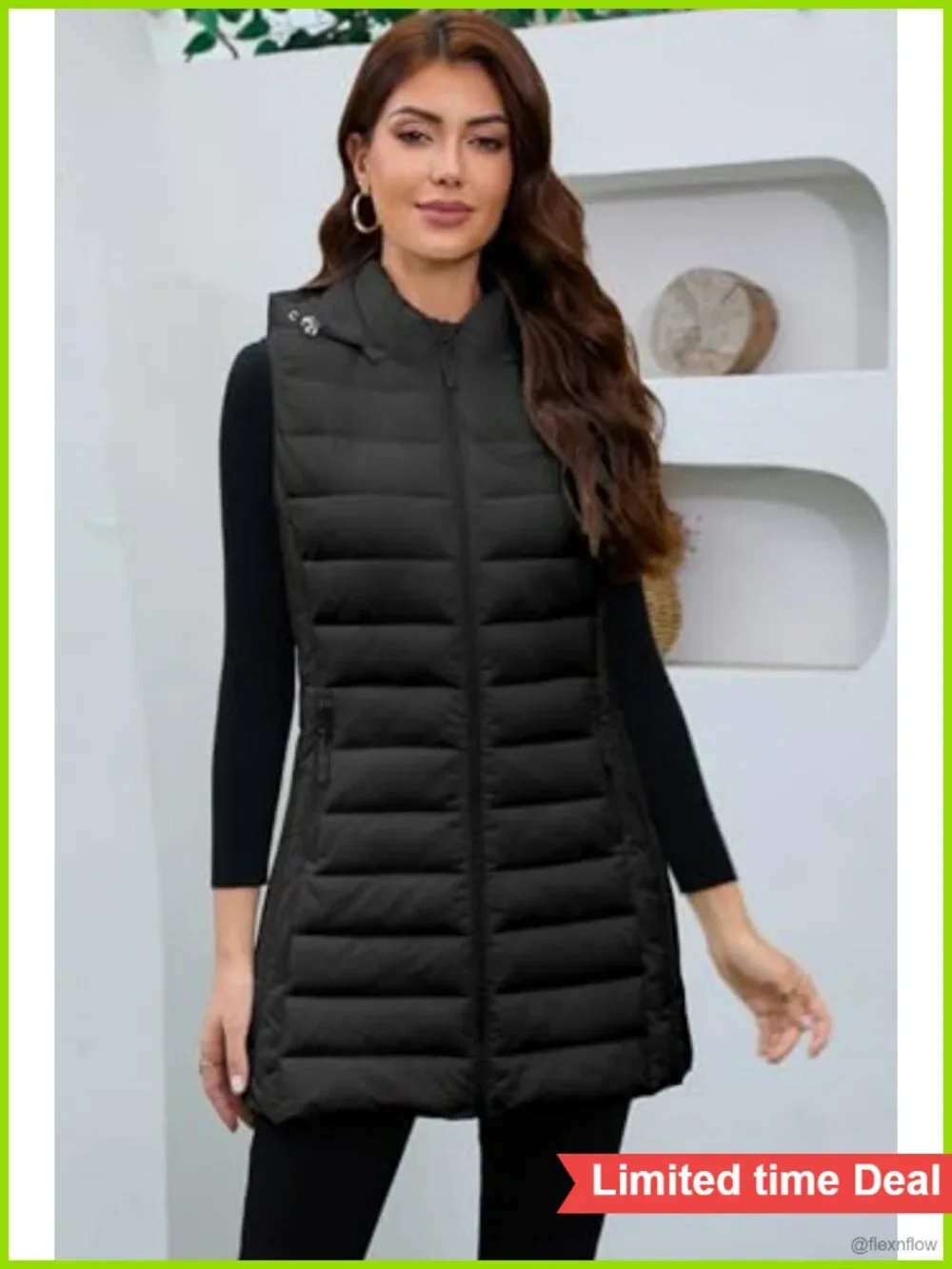 Packable Lightweight Quilted Puffer Vest Sleeveless with Pockets